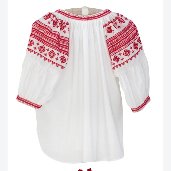 AlaMwar Salma Blouse Red Handmade Embroidery Size XL - Picture 2 of 15